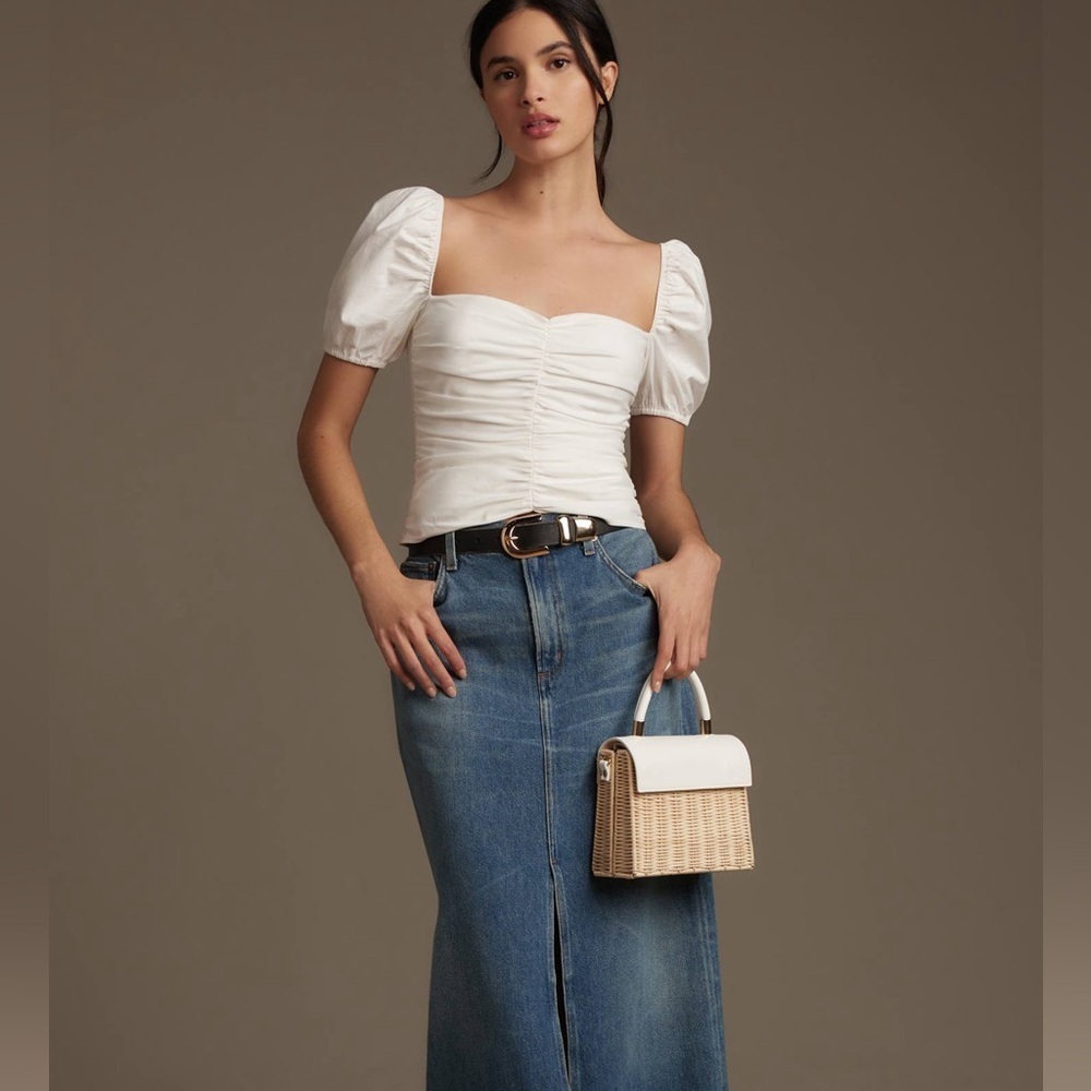 REFORMATION Radish Top. Size 8. White. NEW WITH TAGS!